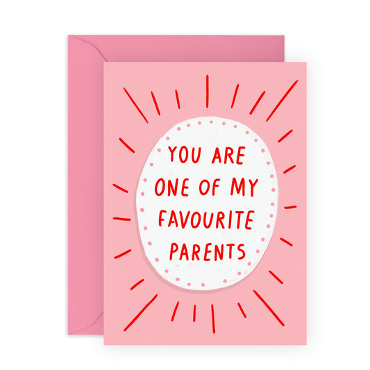 Birthday Card For Mummy - You Are One Of My Favourite Parents - Birthday Card - For Mum - Happy Birthday Greeting Card - From Son Daughter - Comes With Fun Stickers By Central 23