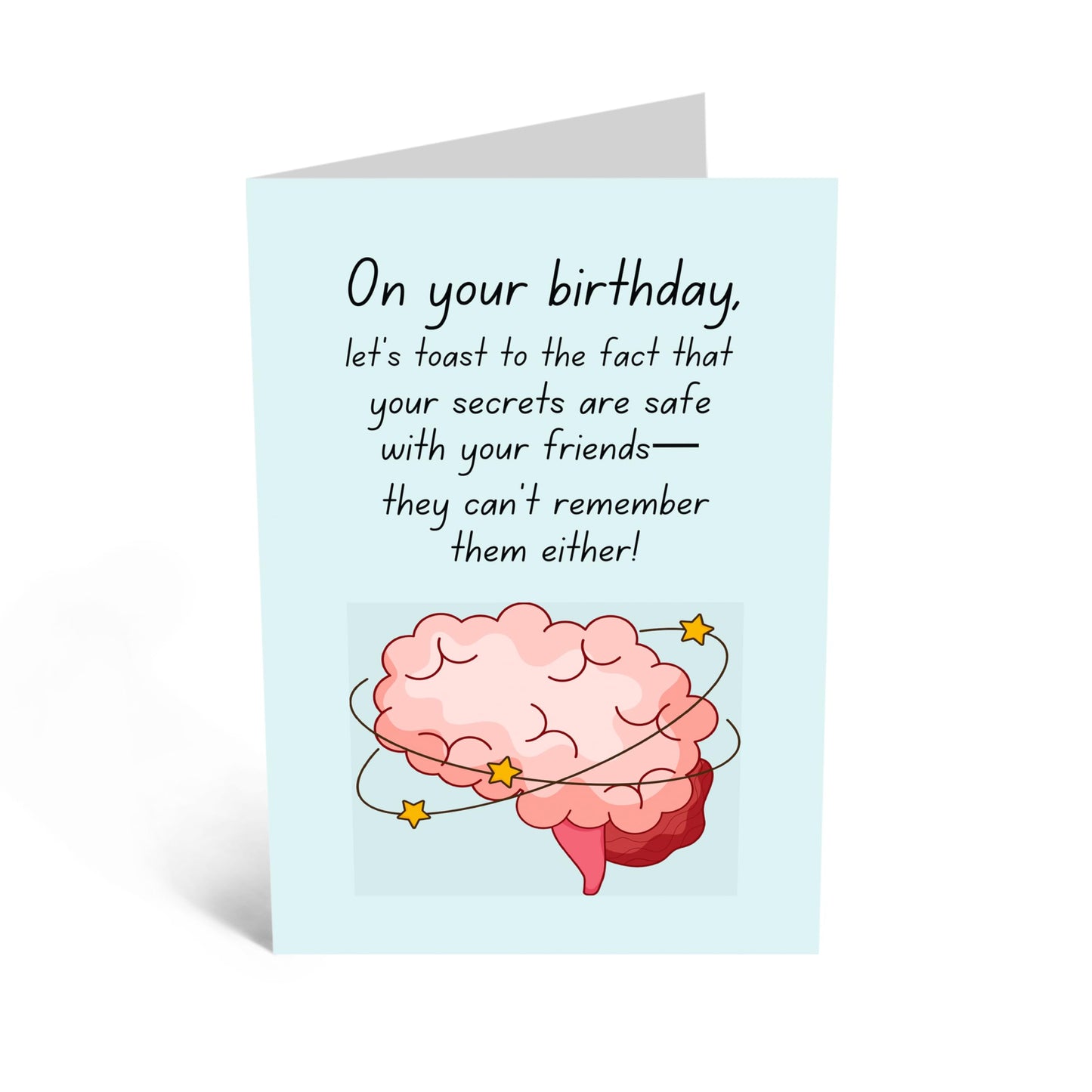 Humorous Birthday Card - 'SECRET SAFE WITH FRIENDS' - Perfect for Celebrating Friendship and Fun - Ideal for Adding a Smile to Their Birthday - Includes Envelope and Stickers by Central 23