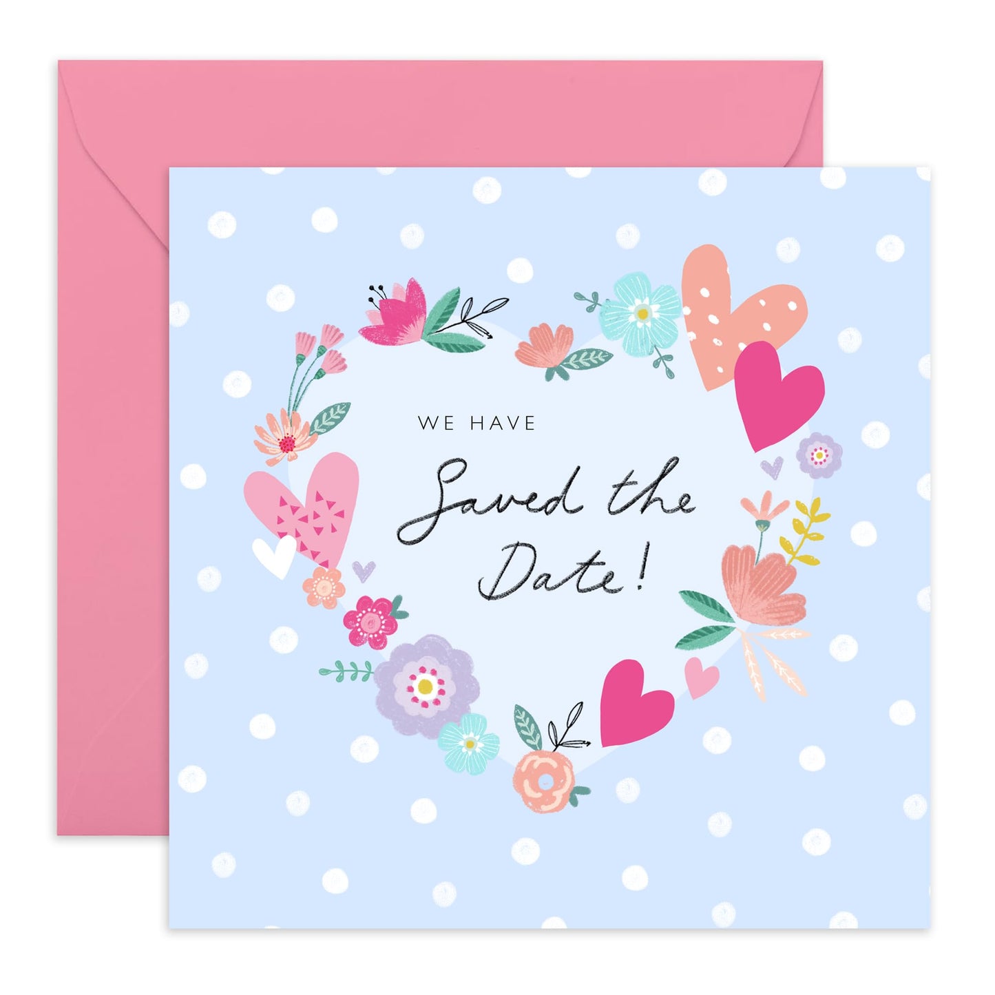 Wedding Acceptance Card Entourage - Dotty Saved The Date - Wedding Invitation Groom Bride - Rsvp Reply Card From Bridesmaid Groomsman - Wedding Reply Card Guest - Comes With Fun Stickers By Central 23
