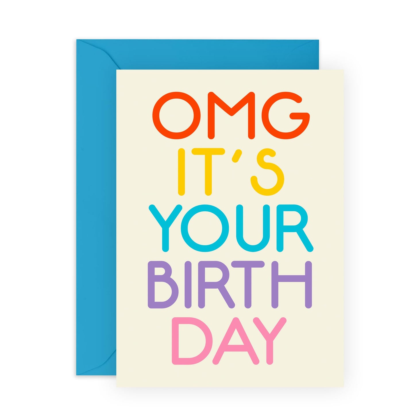 Happy Birthday Card For Her - Omg It's Your Birthday - Cute Birthday Cards For Women - Best Friend Birthday Card Female - Gifts For Girls Sister Cousin Niece - Comes With Stickers - By Central 23