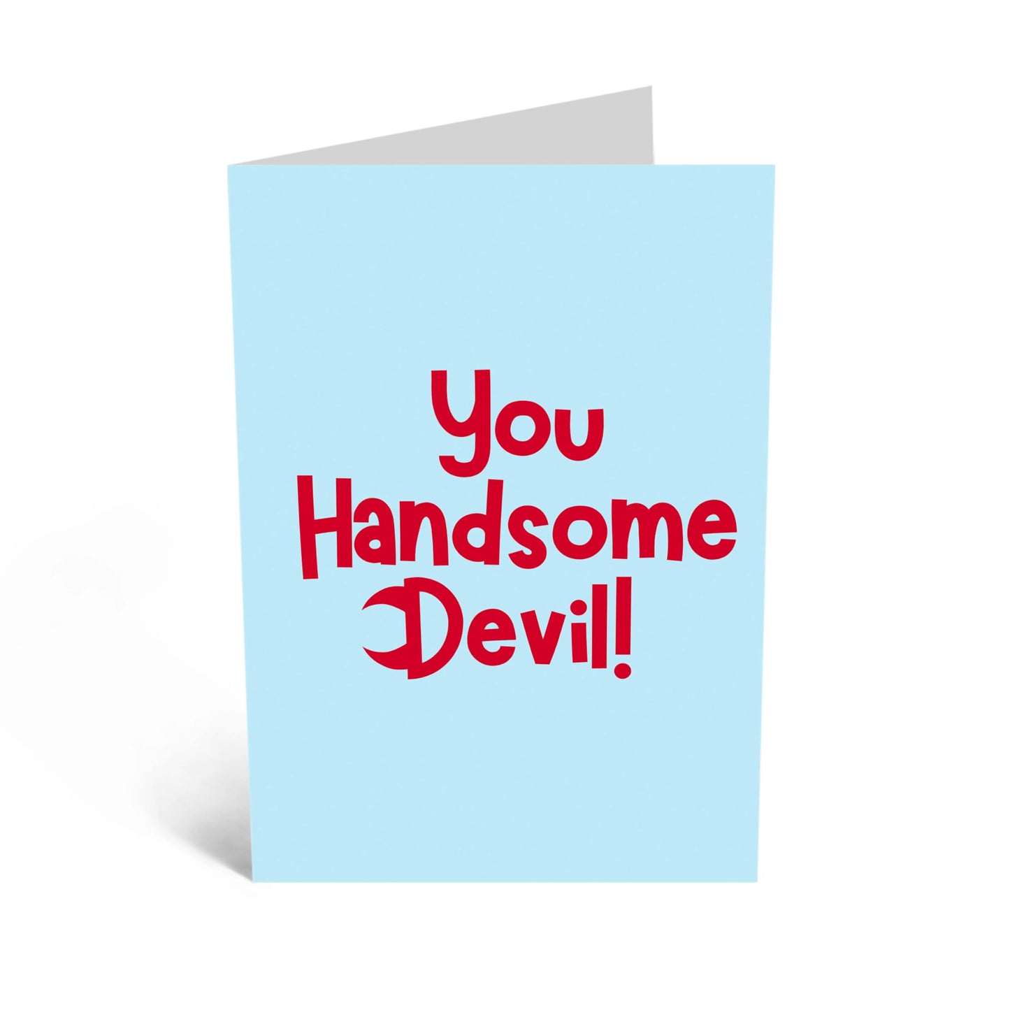 Playful Greeting Card - 'HANDSOME DEVIL' - Perfect for Celebrating Special Muments with a Fun Twist - Ideal for Friends and Loved Ones Who Appreciate a Compliment - Comes With Stickers By Central 23