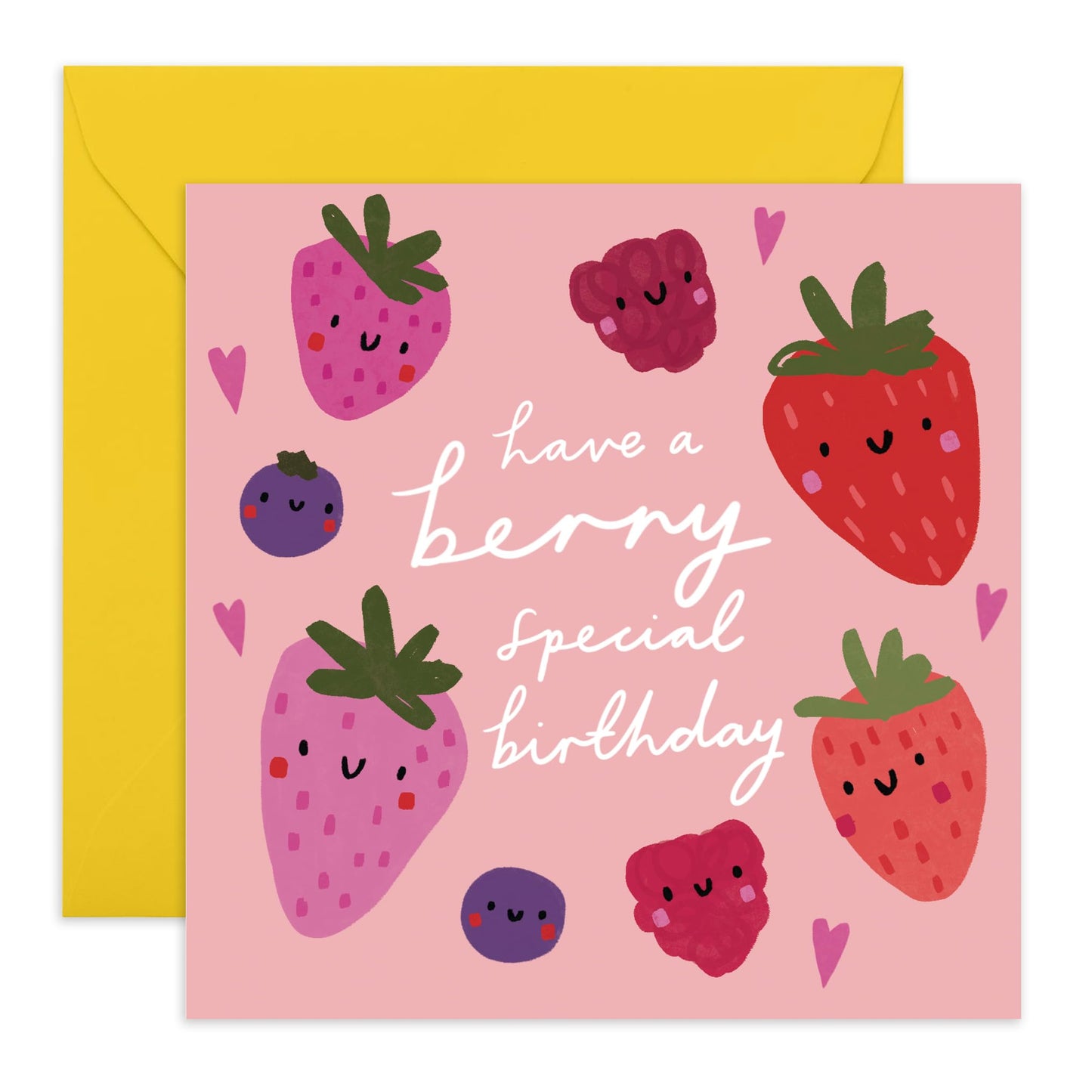 Strawberries Birthday Card - 'Berry Special Birthday' - Gifts for Best Friends, Besties, BFF,Girlfriends, Sister, Sis, Gals, Wife, Girlfriend, Her - Berry Sweet - Comes with Fun Stickers