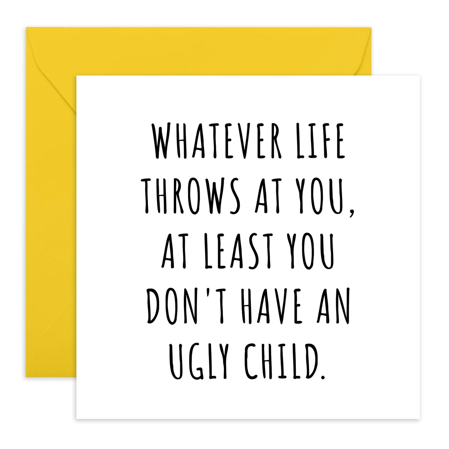 Hilarious Birthday Cards For Mum or Dad -' Ugly Child' - Funny Mothers Day Card Gift for Her, Mum, Mama, Mummy, Women, Ma , Fathers Day For Dad , From Son and Daughter, Kids- Comes With Stickers