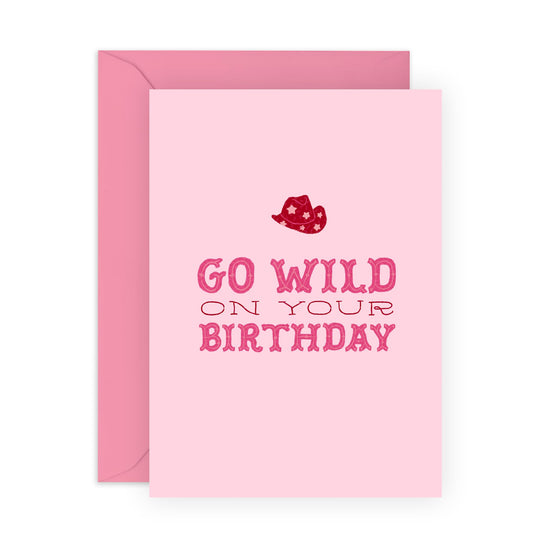 Funny Birthday Card - 'GO WILD ON YOUR BIRTHDAY' - For Gals Girlfriend Wife Daughter Best Friend - Perfect For Making Your Loved Ones Birthday Special - Comes With Fun Stickers By Central 23