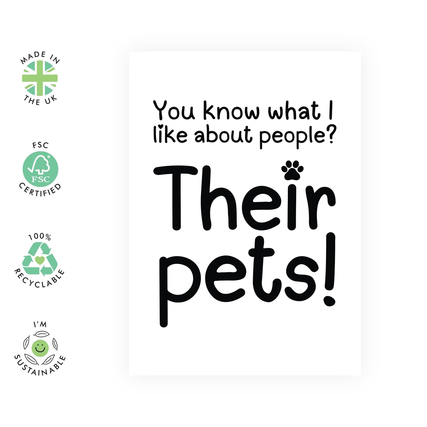 Cute Birthday Card For Pet Owners - 'Like Their Pets' - Gifts for Fur Dad & Mum, Animal Lovers, Besties, Best Friends, BFF, Him, Her, Colleagues, Co-Workers - Cat & Dog - Comes with Fun Stickers