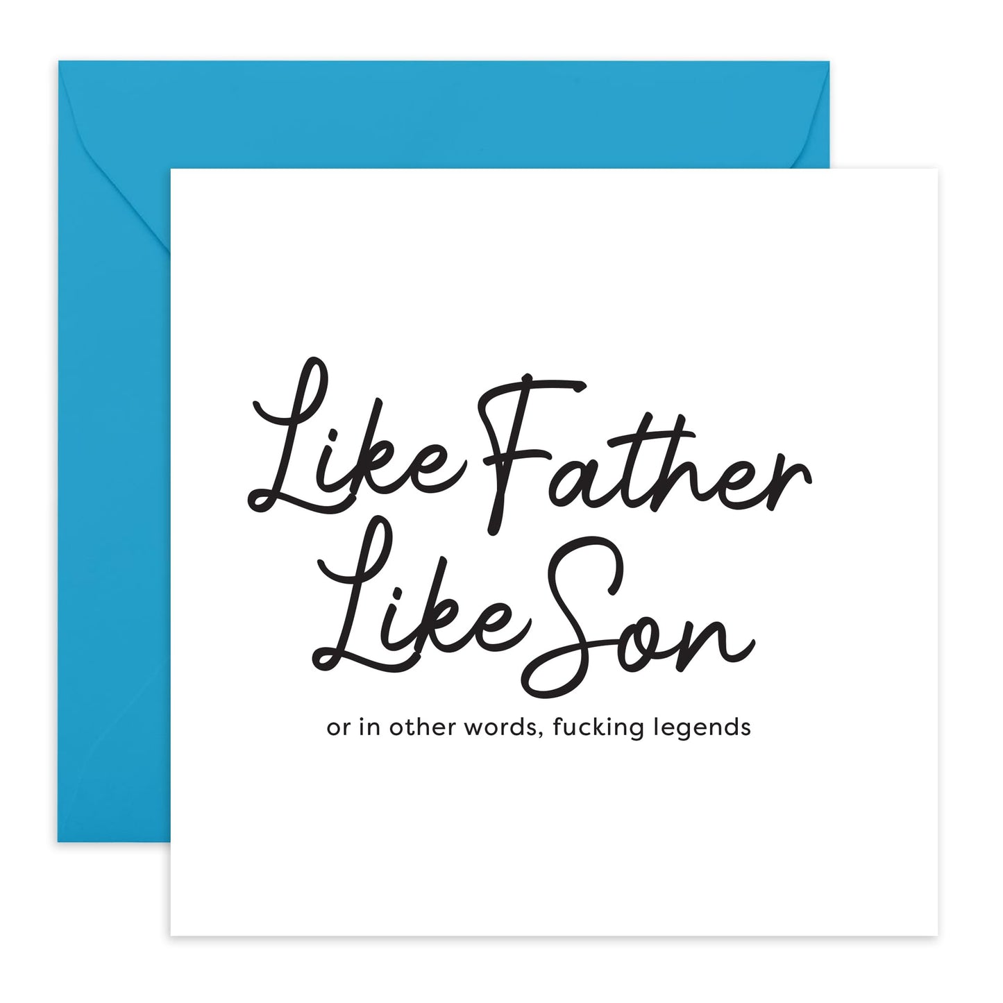 Dad Birthday Card from Son - Like Father Like Son - Funny Fathers Day Card For Men Papa Pop Daddy - Thank You Cards, I Love You Dad Card - Gift For Him - Comes With Stickers By Central 23