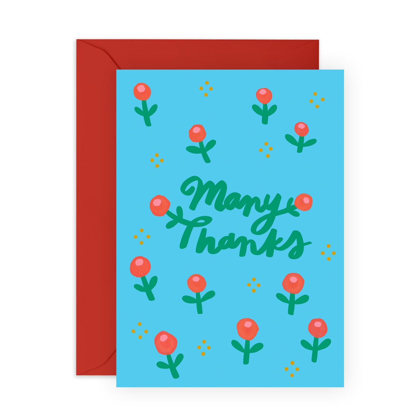 Floral Thank You Cards For Women - Many Thanks - Cute Greeting Cards For Female Ladies Woman - Appreciation Grateful Gratitude Cards For Her - Comes With Stickers - By Central 23