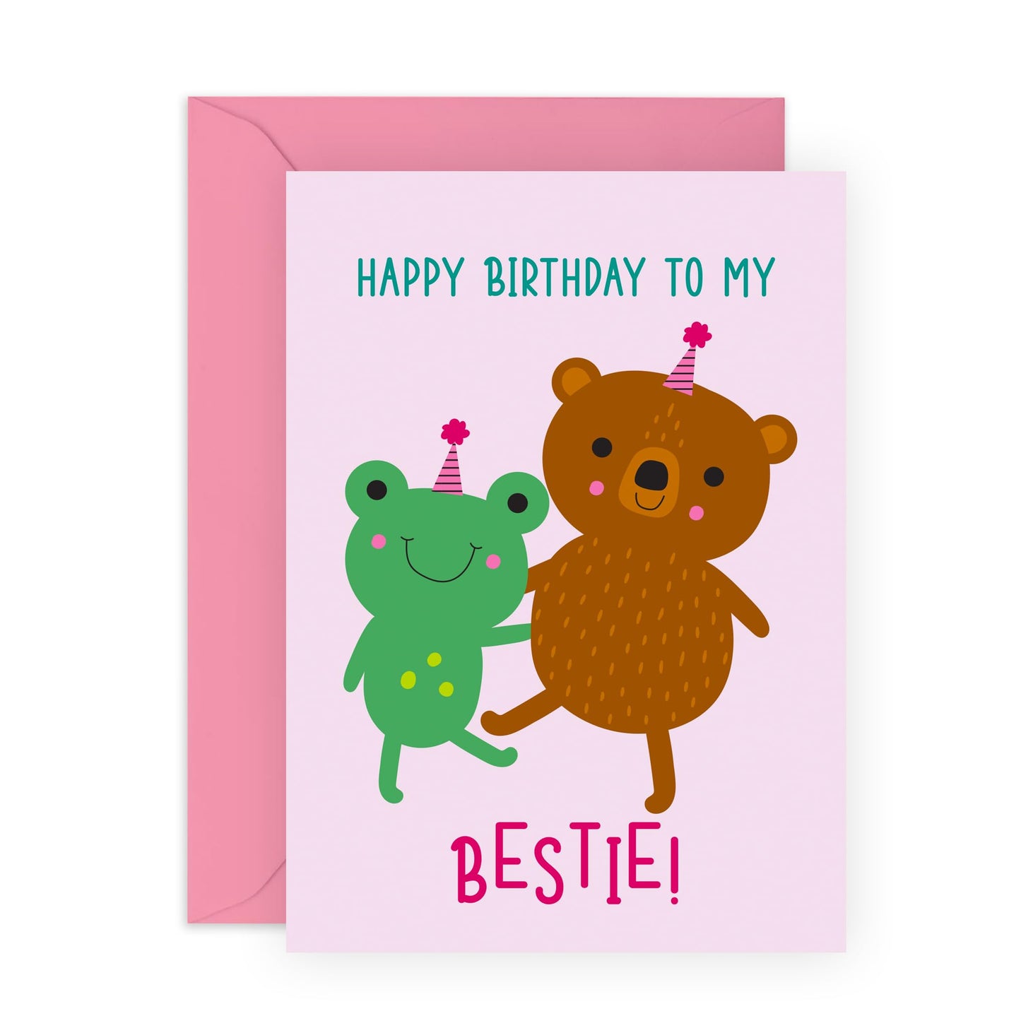 Best Friend Birthday Card - Happy Birthday Bestie - Cheeky Greeting Cards For Her - Bestie Bff - Gifts For Her Sister Mum Women Ladies - Comes With Stickers By Central 23