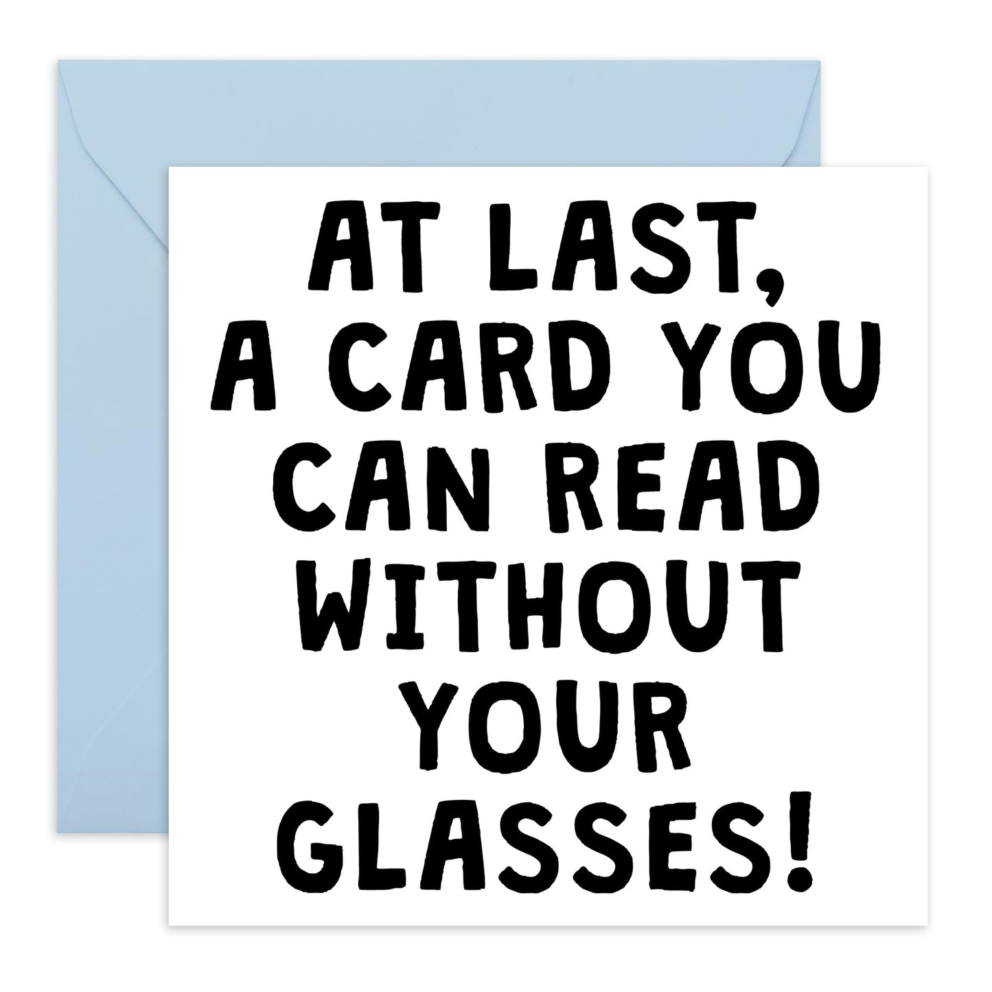 Funny Birthday Card Joke About Aging - 'A Card You Can Read Without' - Gifts for Friends, Colleagues, Co-workers, Him, Her, Dad, Mum, Auntie, Uncle - Middle Aged - Comes with Fun Stickers