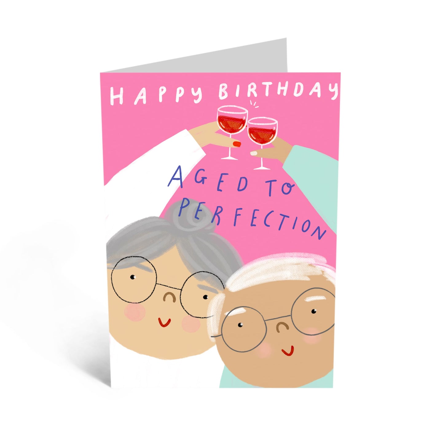 Birthday Card - 'AGED TO PERFECTION' - Perfect for Celebrating Milestones with a Touch of Class - Ideal for Friends Family and Anyone Who Appreciates Growing Older - Comes With Stickers By Central 23