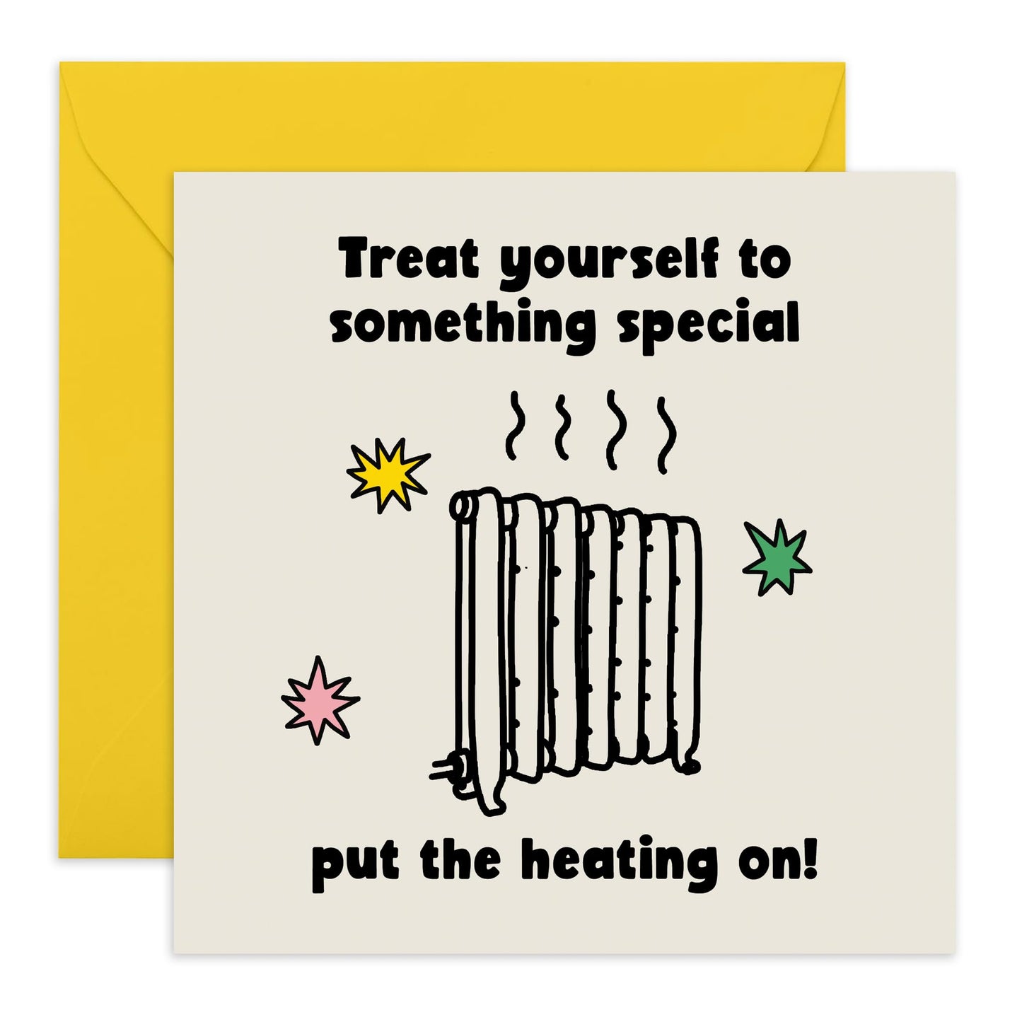 Birthday Cards For Him Her - Heating On - Birthday Cards For Wife Husband - Humorous Gift From Friend - Funny Greeting Cards From Husband - Comes With Fun Stickers By Central 23