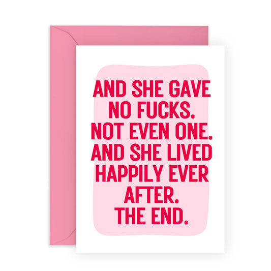 Funny Leaving Card For Colleagues - She Gave No F*cks - Coworker Leaving Gifts - Goodbye Card Resignation Retirement Greeting Card For Her Women Female - Comes With Fun Stickers By Central 23