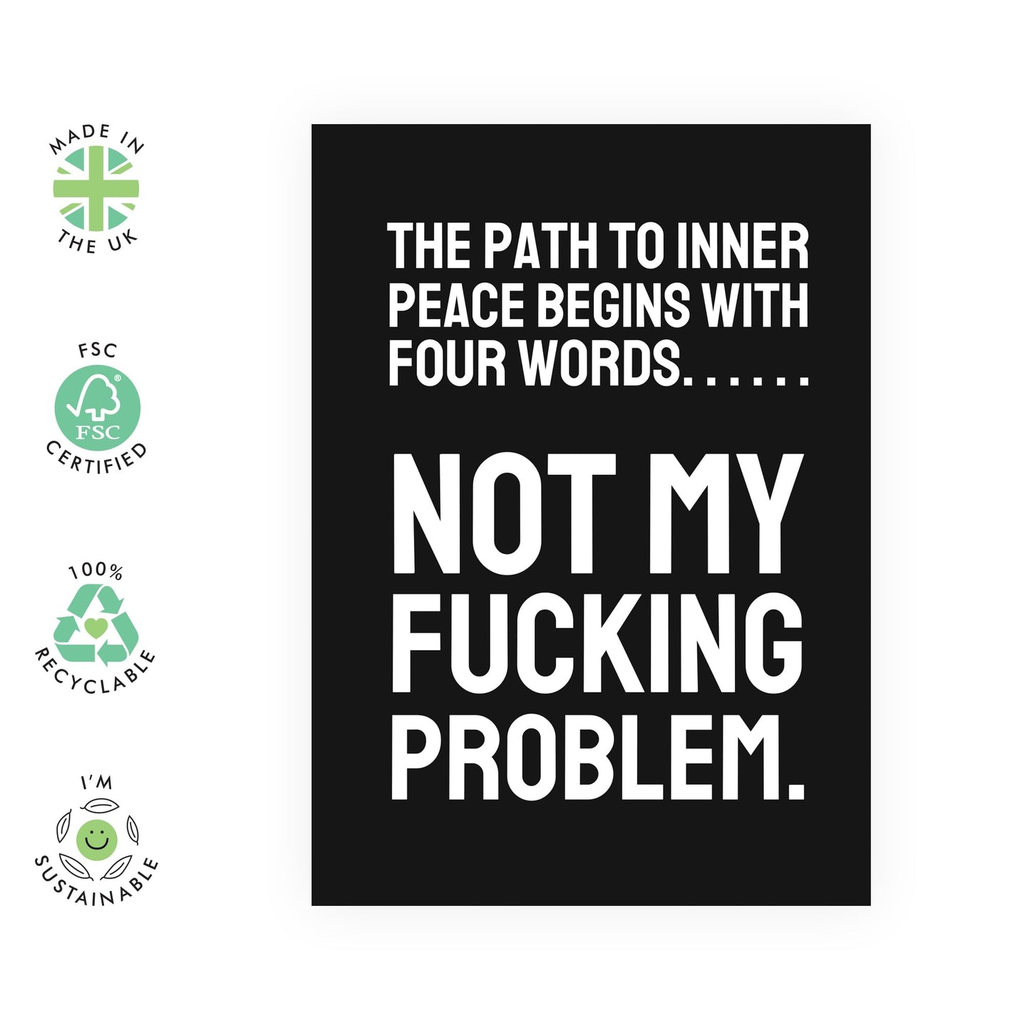 Funny Leaving Card For Colleagues - The Secret To Inner Peace - Coworker Leaving Gifts - Goodbye Card Resignation Retirement Greeting Card For Him Her Men Women - Comes With Fun Stickers By Central 23