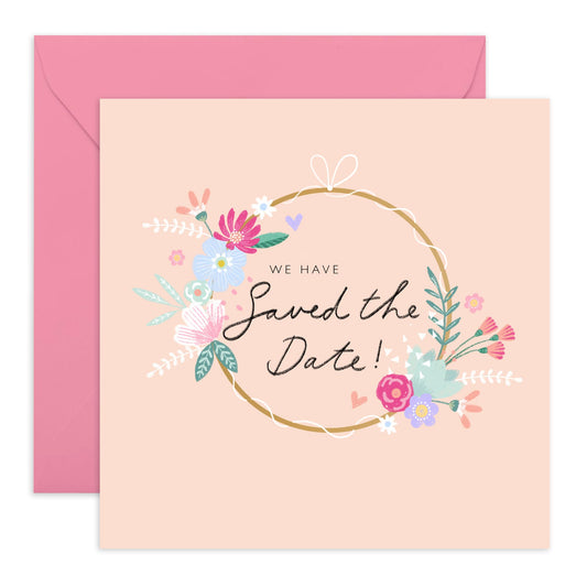 Invitation Acceptance Response From Guest - Floral Wreath Saved The Date - Wedding Reply Card Guest - Wedding Invitations From Groom Bride - Rsvp Reply Card - Comes With Fun Stickers By Central 23