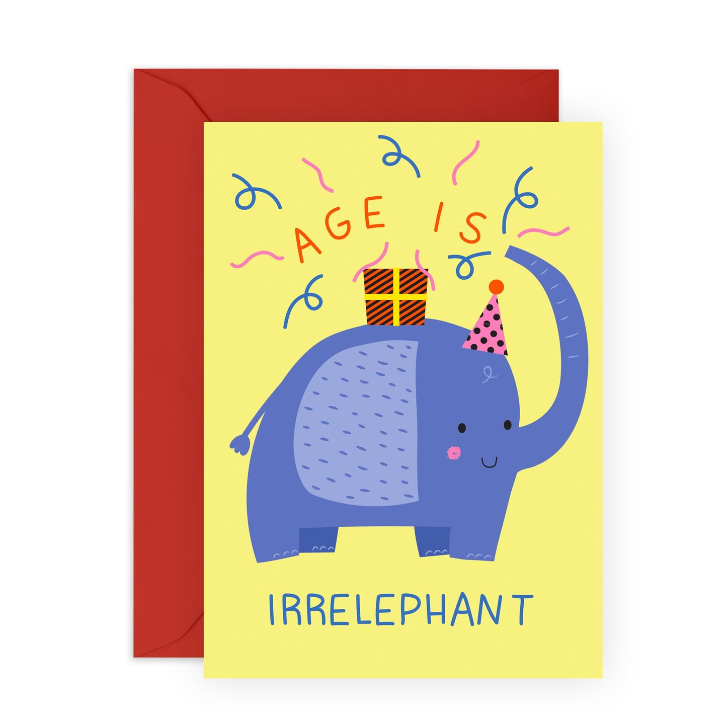 Kids Birthday Cards - Age Is Irrelephant - Baby Milestone Cards - Birthday Card Boys Girls - Gift For Son Daughter Niece Nephew - Gift From Mum Dad - Comes With Stickers By Central 23