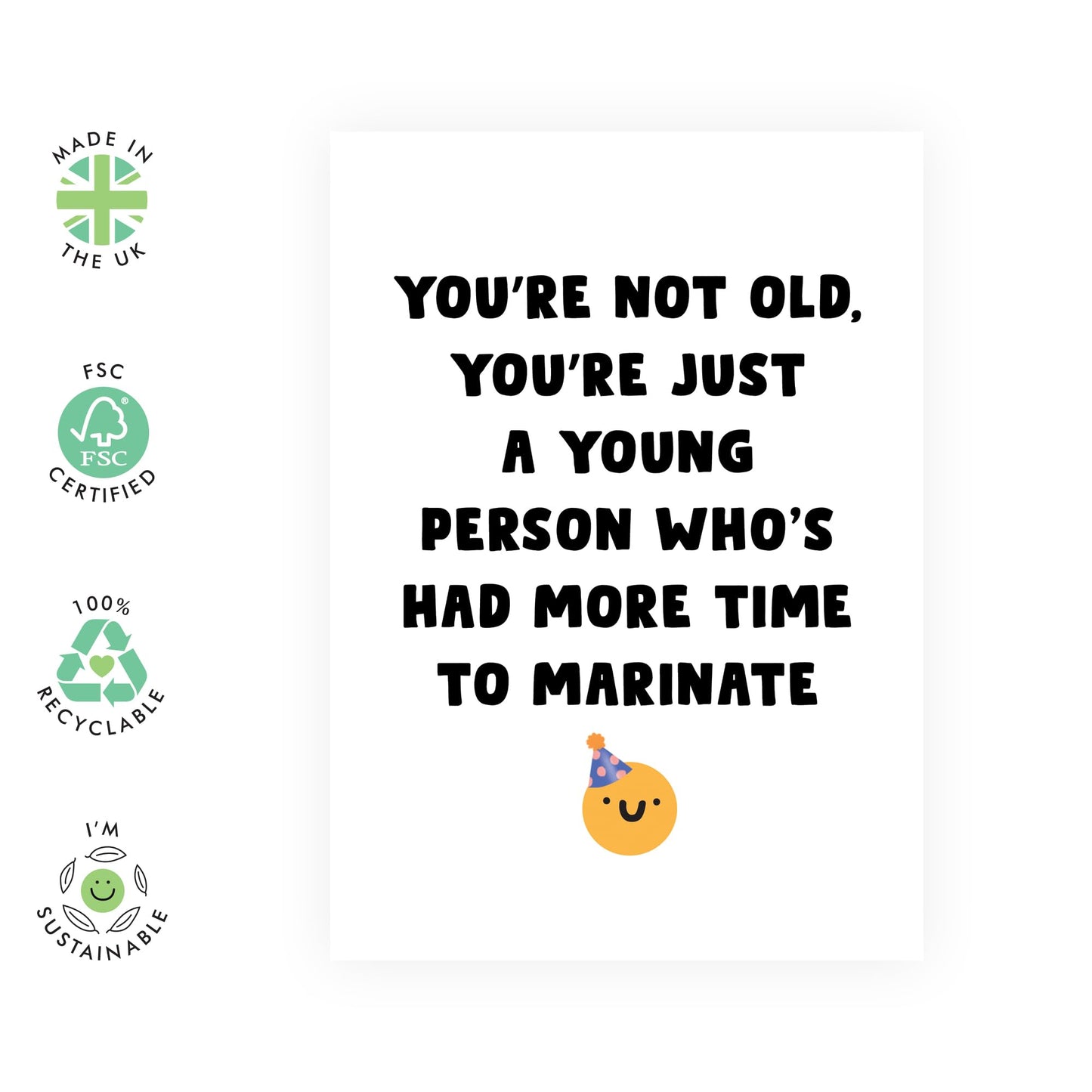 Dad Birthday Card - You're Not Old... More Time To Marinate - Grandpa Birthday Cards - Gifts For Him Her Mum Nan Aunt Uncle Husband Wife - Comes With Stickers And Envelopes By Central 23