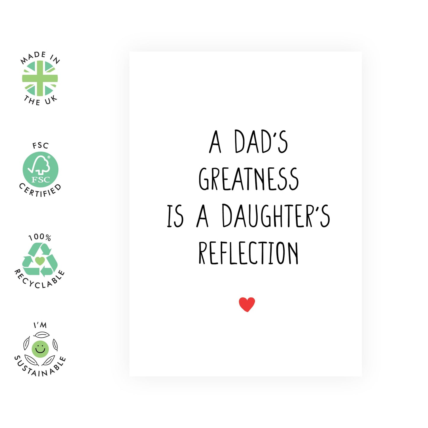 Happy Birthday Dad - A Dad's Greatness - Sweet Birthday Cards For Men - Father’s Day Card From Daughter - For Papa Step Dad Daddy - Comes With Stickers - By Central 23