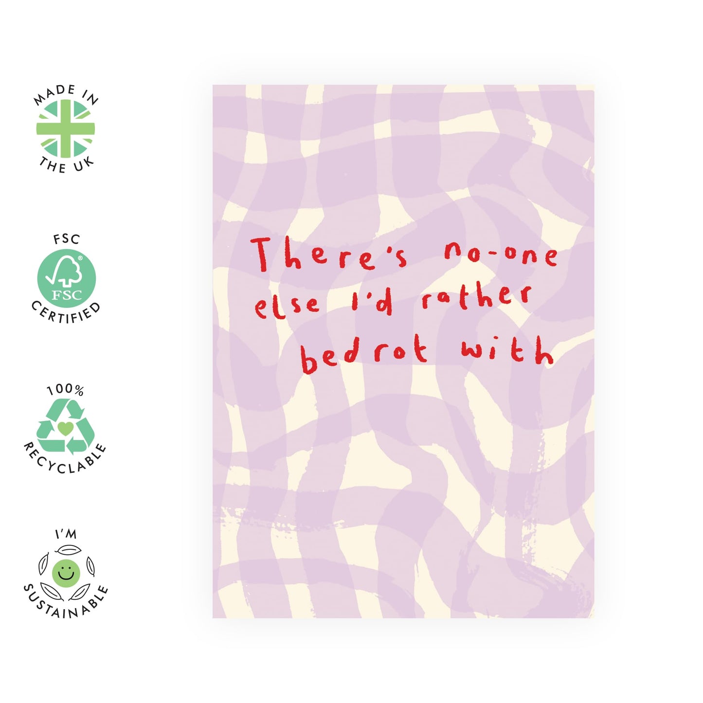 Hilarious Love Card – No One Else Bedrot - Cute Anniversary Card for Boyfriend, Girlfriend, Partner, Best Friend, Wife, Husband, Fiance, Her, Him, Spouse - Comes with Fun Stickers