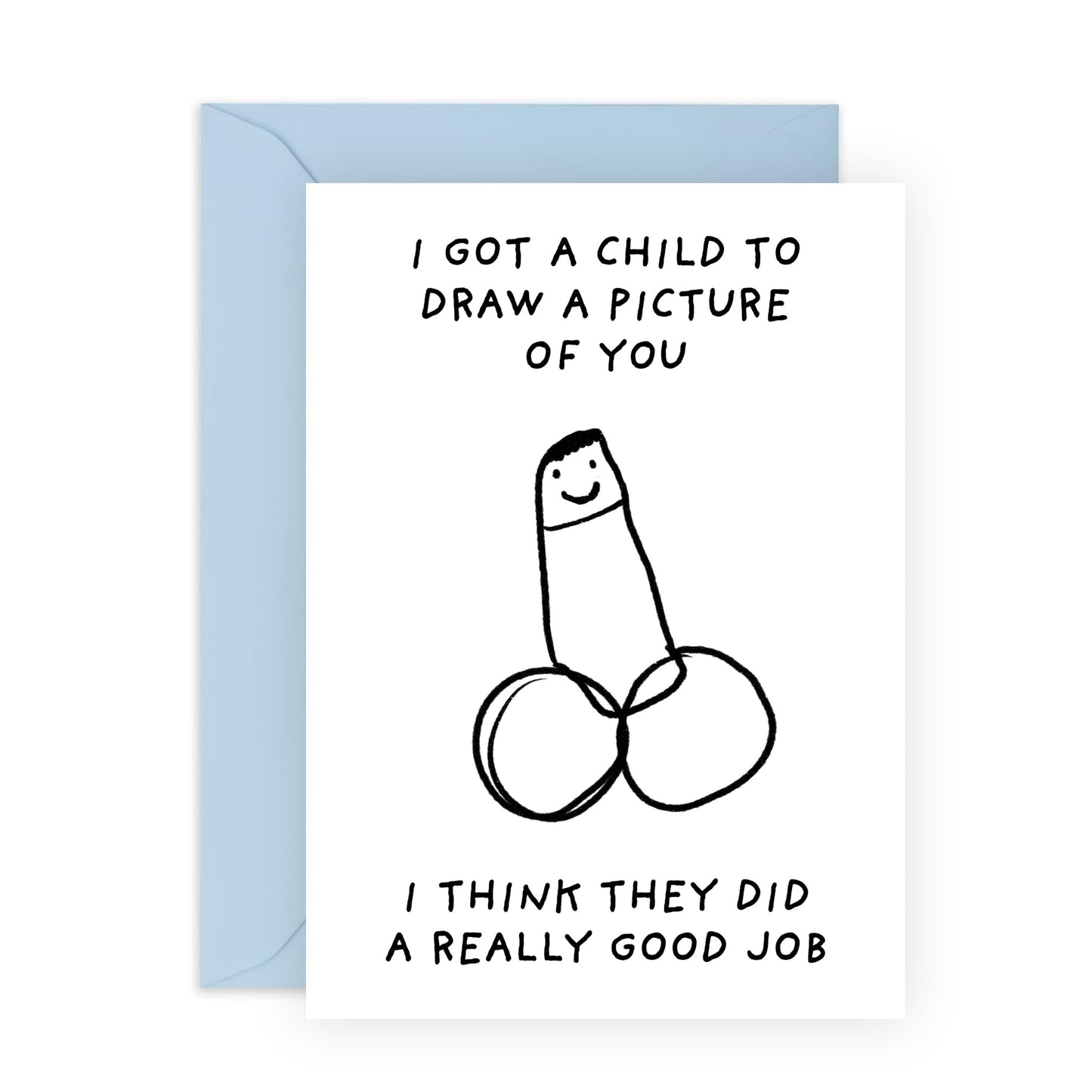 Hilarious Drawing Birthday Card - 'Child Draw A Picture Of You' - Gifts for Co-worker, Colleagues, Best Friends, BFF, Cousin, Him, Bruv, Brother, Bro - Accurate - Comes with Fun Stickers