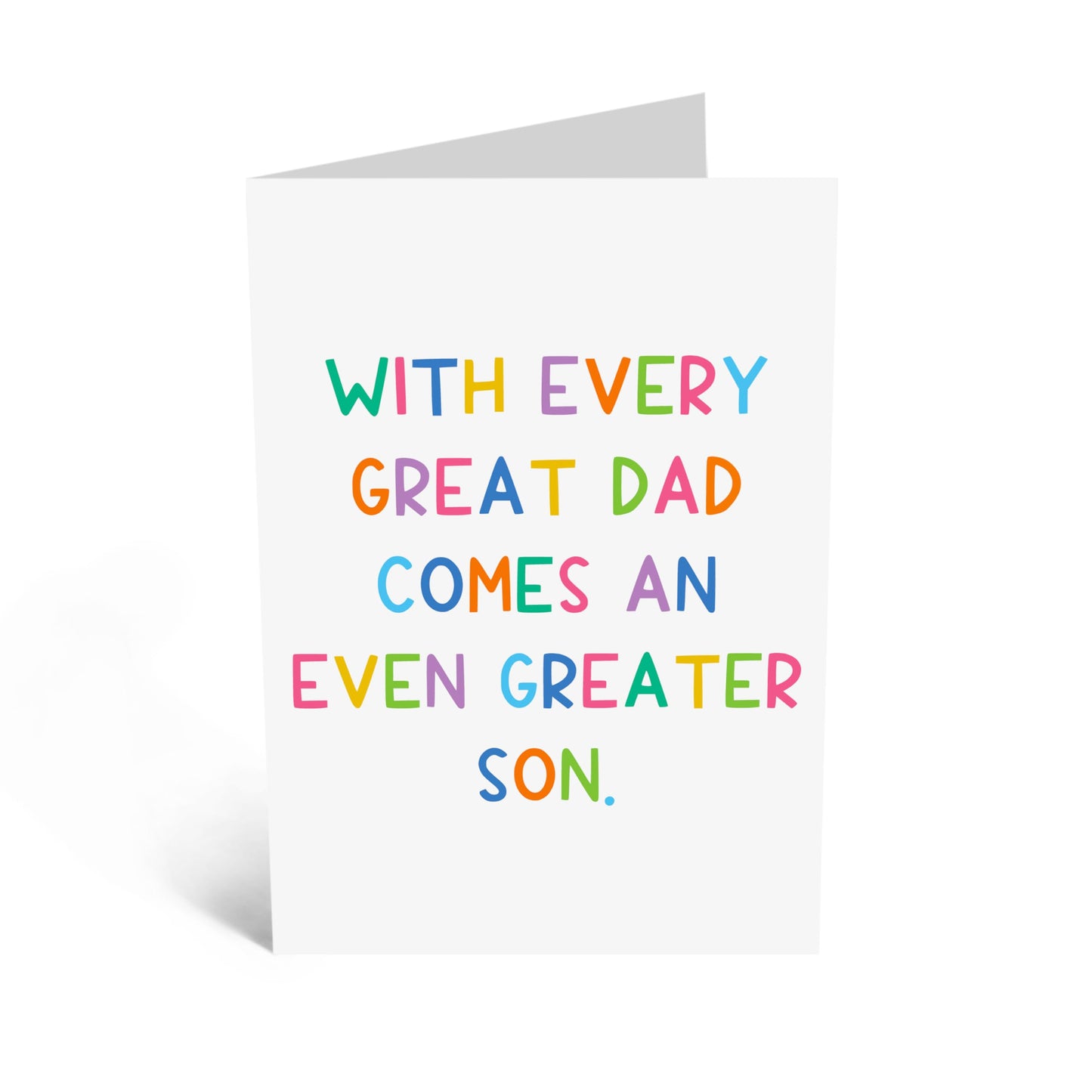 Funny Card - 'GREAT DAD GREAT SON' - For Dads, Daddy's, Pops, Fathers - Perfect for Celebrating Your Strong Bond - Ideal for Any Occasion or Just Because - Comes with Stickers by Central 23