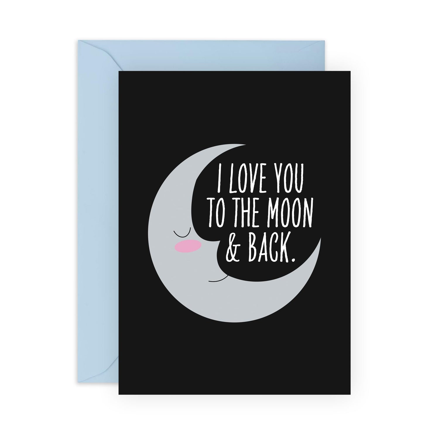 Anniversary Card For Boyfriend Girlfriend - Love You To The Moon & Back - Wedding Anniversary Card For Husband Wife - Valentines Day Card For Couple Partner - Comes With Stickers - By Central 23