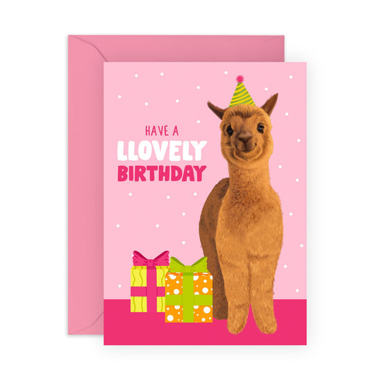 Llama Birthday Card For Girls - Have A Lovely Birthday Llama - Daughter Birthday Cards Cute Quirky - Gifts For Her Him Men Women Son Daughter Niece Nephew - Comes With Fun Stickers By Central 23