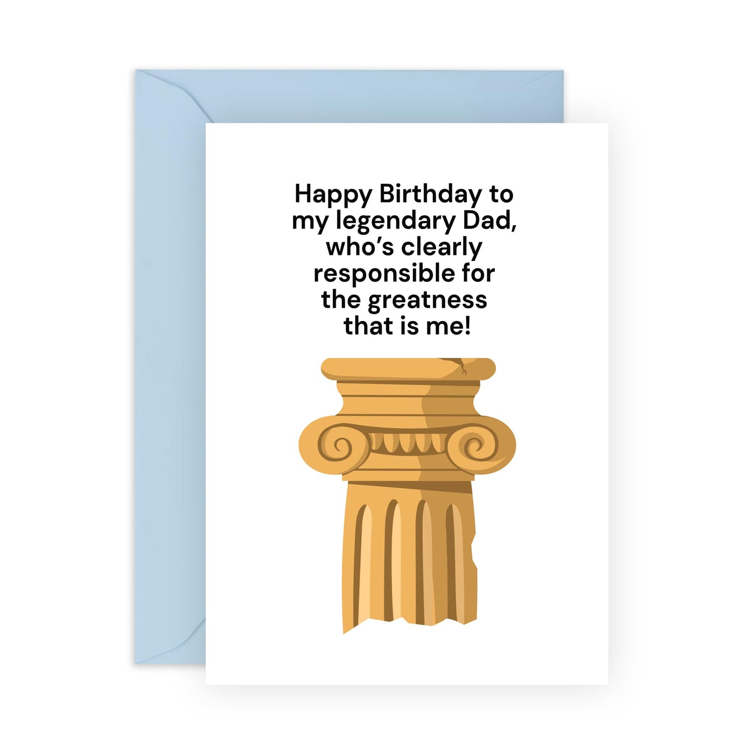 Daddy Birthday Card - My Legendary Dad - Funny Birthday Cards For Dad From Daughter Or Son - Greeting Cards For Men - Gifts For Him Step Dad Father - Comes With Stickers - By Central 23