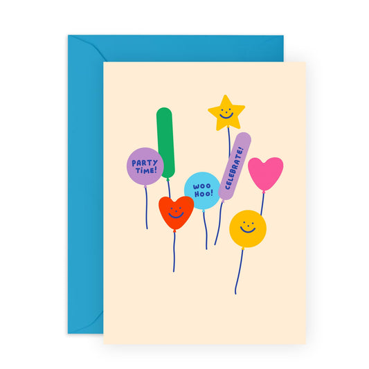 Birthday Cards For Men Women - Simple Balloon - Birthday Greeting Card For Him Her - Brother Sister Birthday Cards - Gifts For Her Him - From Friends - Comes With Fun Stickers By Central 23