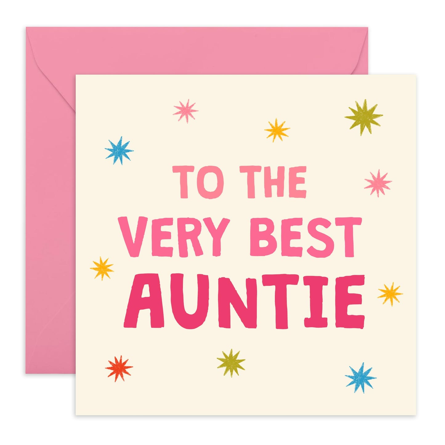 Aunt Birthday Card For Her - To The Very Best Auntie - Sweet Mother's Day Cards For Aunty - Thank You I Love You Appreciation Cards For Women - Auntie Gifts - Comes With Stickers By Central 23