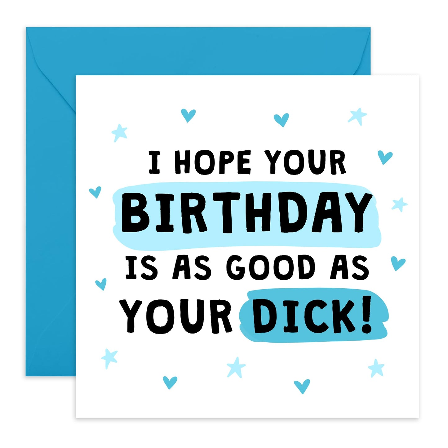 Bold Birthday Card - 'BIRTHDAY GOOD AS D**K' - Perfect for Adding a Fun and Edgy Touch to Birthday Celebrations - Ideal for Him, Husband, Boyfriend, Spouse, Partner - Comes With Stickers By Central 23