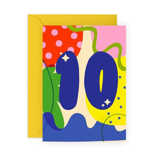 Birthday Card For Son Daughter - Abstract 11 Years - 11th Bday Cards For Boys Girls - Happy Eleventh Birthday Cards For Kids - Gift For Nephew Niece - Comes With Fun Stickers - By Central 23