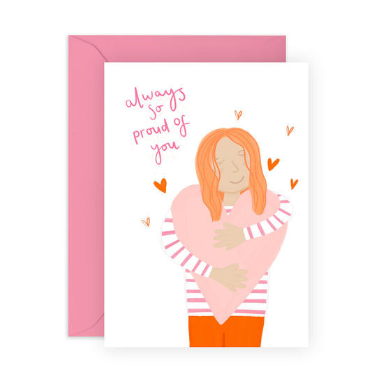 Congratulations Greeting Cards For Women - Always So Proud Of You - Graduation, Job Promotion Celebration Cards For Daughter - Driving Test Exam Goodluck - Comes With Stickers By Central 23