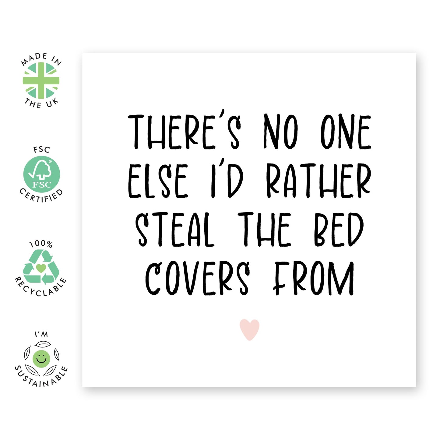 Husband Anniversary Card From Wife - Steal The Bed Covers From - Humorous Anniversary Card For Him - Valentines Card Boyfriend Funny - Comes With Stickers - By Central 23