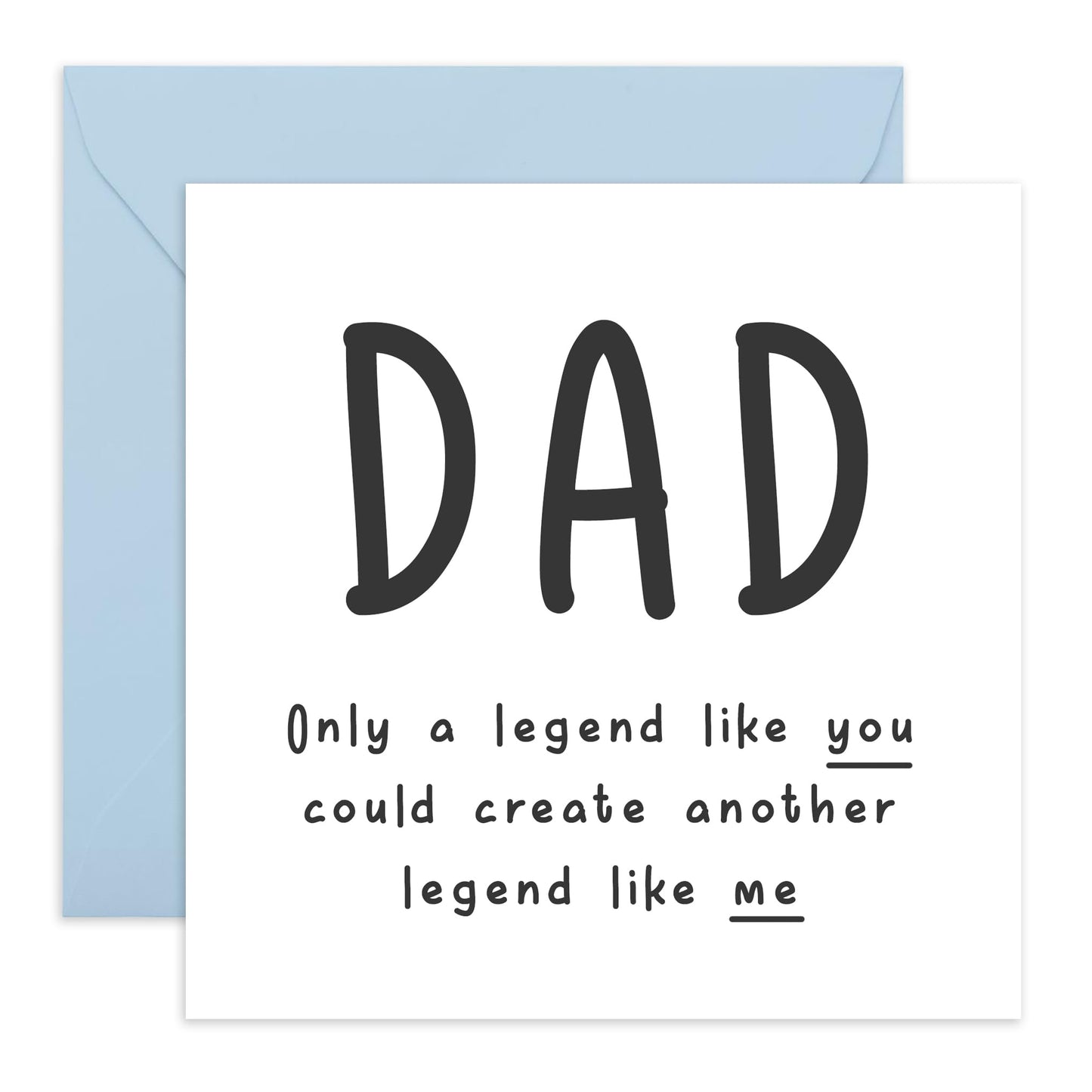 Dad Birthday Cards For Men - Only A Legend Like You - Funny Fathers Day Card - Step Dad - Dad Gifts From Daughter And Son - Comes With Stickers - By Central 23