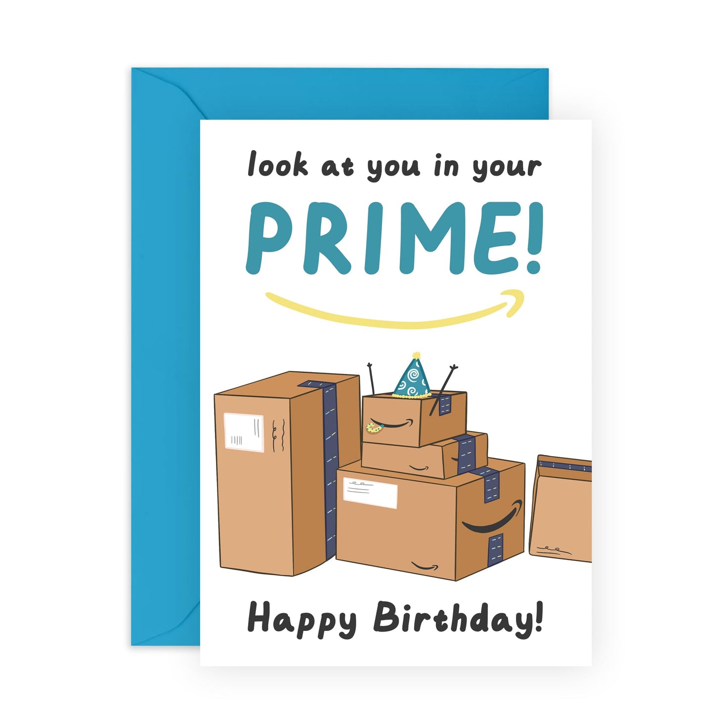 Birthday Cards For Him Her - In Your Prime Boxes - Humorous Birthday Cards For Mum Dad - Daddy Mummy - Brother Sister - Funny Greeting Card Aunt Uncle - Comes With Stickers - By Central 23
