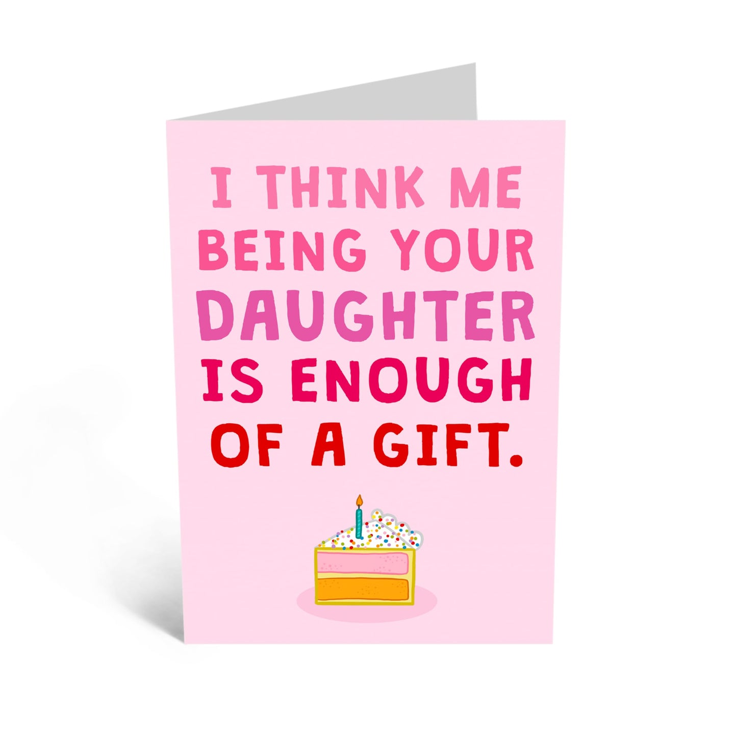 Humorous Birthday Card for Mum Dad - 'DAUGHTER GIFT' - Gifts for Parents, Mummy, Ma, Daddy, Pops, Old Man, Her, Him from Daughter - Mama's Girl - Mothers Day Card - Comes with Stickers