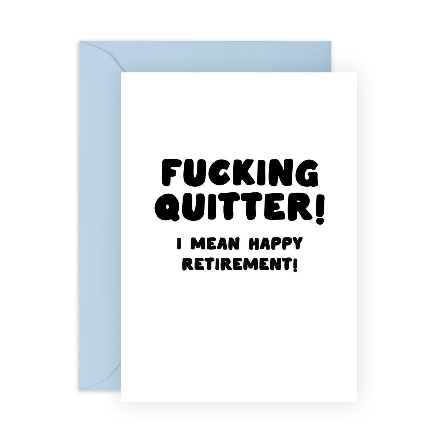 Retirement Cards For Men Dad Grandfather - F-cking Quitter - Coworker Leaving Card - Colleague Leaving Gifts - Funny Leaving Card - Resignation - Comes With Stickers By Central 23