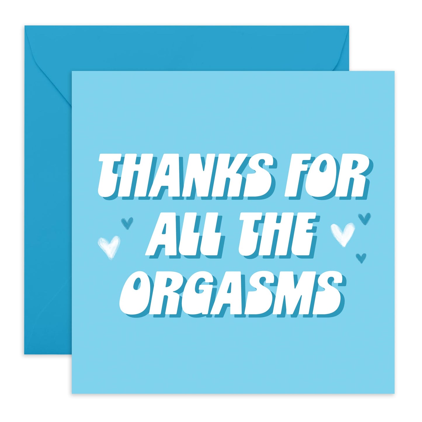 Boyfriend Birthday Card Funny - Thanks For All The Orgasms - Valentine's Card For Husband - Raunchy Anniversary Card For Couple - I Love You Gifts For Him Her - Comes With Cute Stickers By Central 23