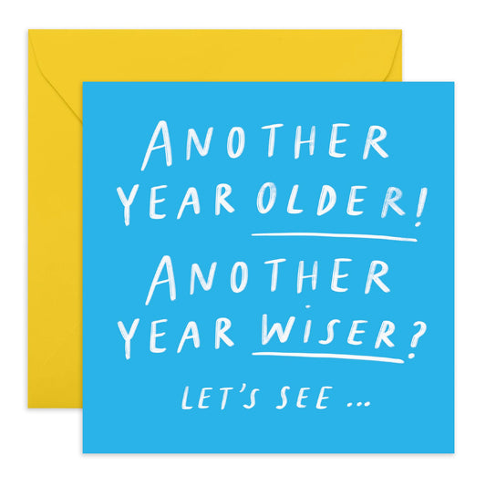 Best Friend Birthday Card For Men Women - Another Year Wiser - Happy Birthday To My Fabulous Friend - Sweet Greeting Card Gifts For Friends Bestie Bff Coworker - Comes With Stickers By Central 23
