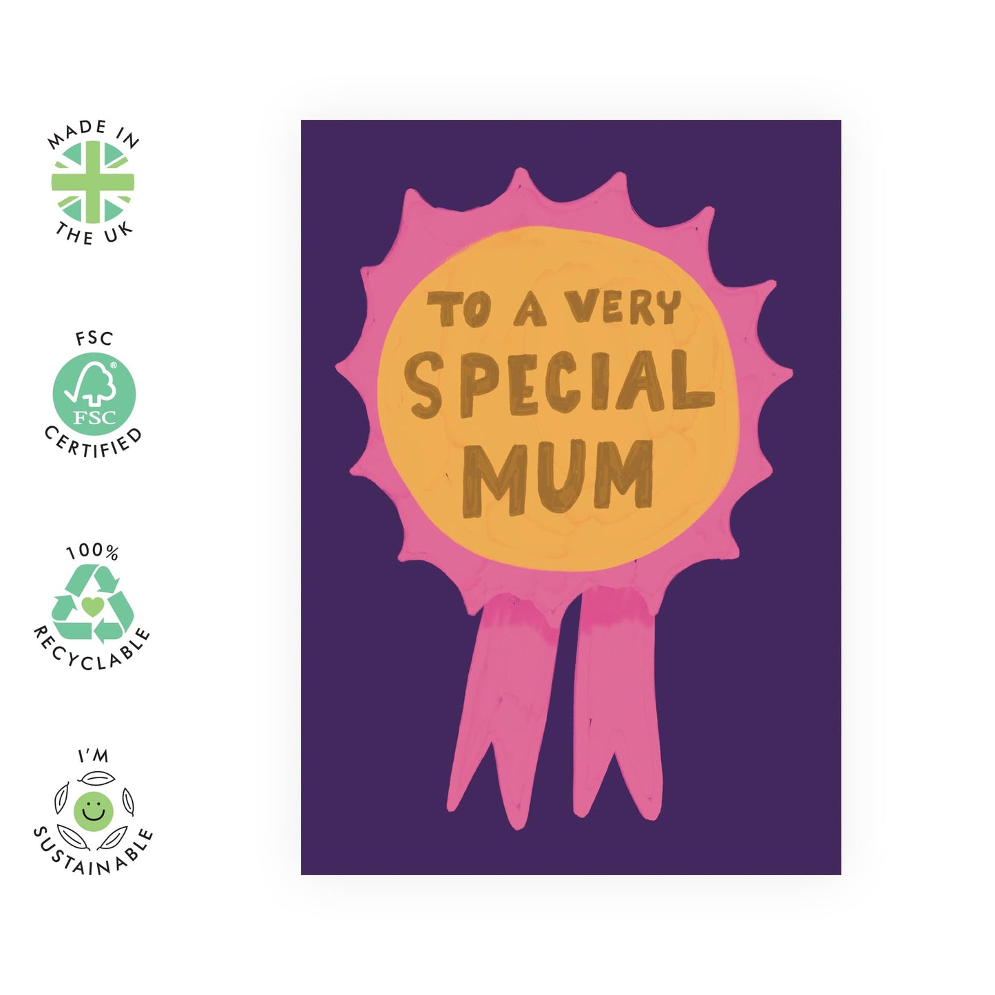 Birthday & Appreciation Card - 'To A Very Special Mum' -Gifts for Mother, Mummy, Mam, Mammy from Son, Daughter, Kids - A Message For You - Comes with Fun Stickers
