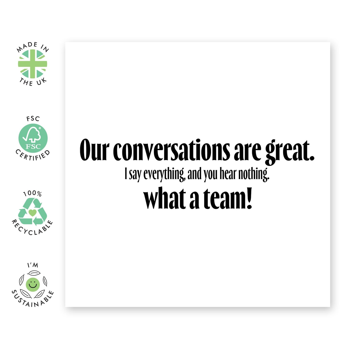 Funny Anniversary Cards For Boyfriend Girlfriend - I Say Everything, You Hear Nothing - Valentines Cards For Couples - Wedding Anniversary Card For Wife Husband - Comes With Stickers By Central 23