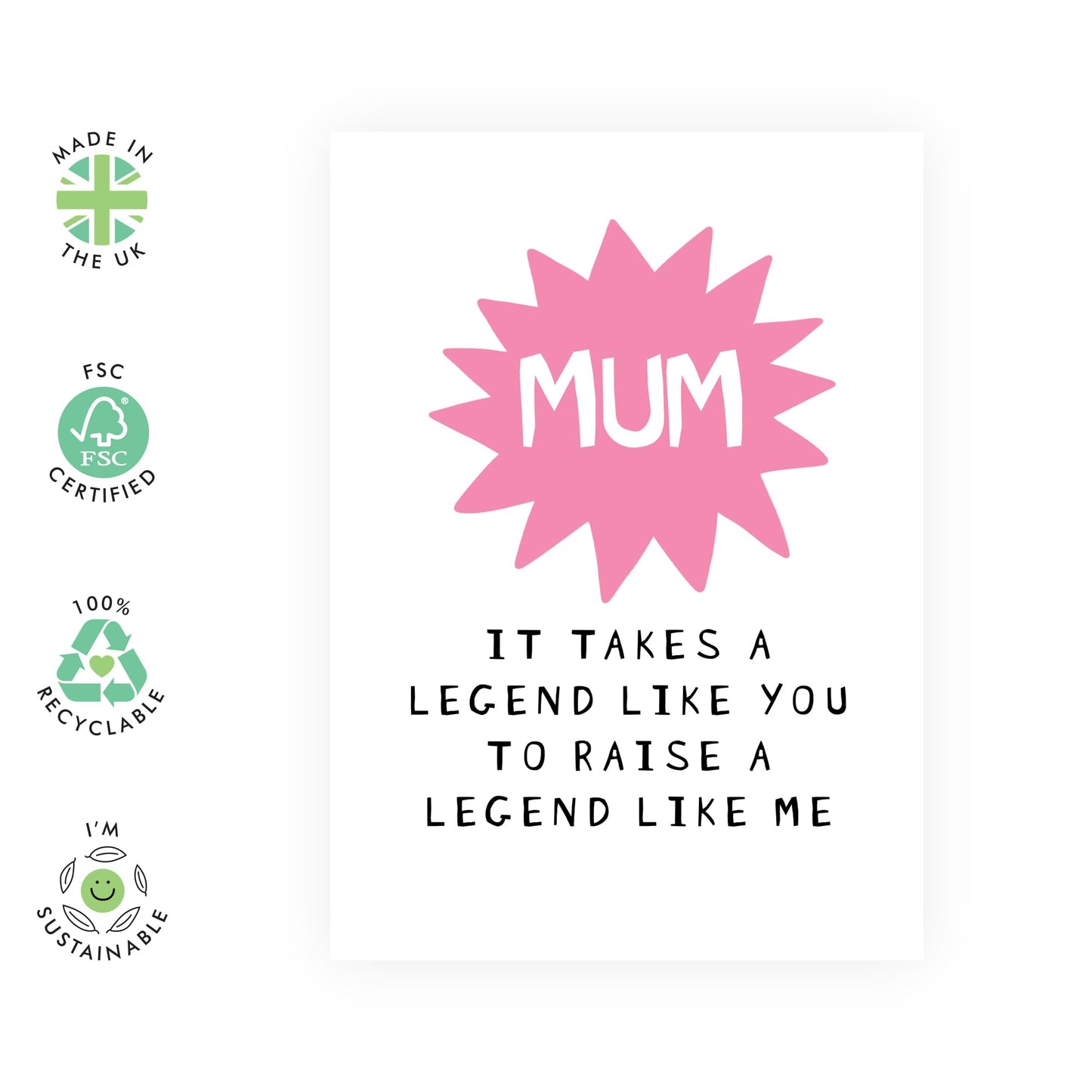 Funny Birthday Card For Mum From Daughter - It Takes A Legend Like You To Raise A Legend Like Me - Mothers Day Card For Women Wife Her - Cheeky Gifts For Mummy Mama - Comes With Stickers By Central 23