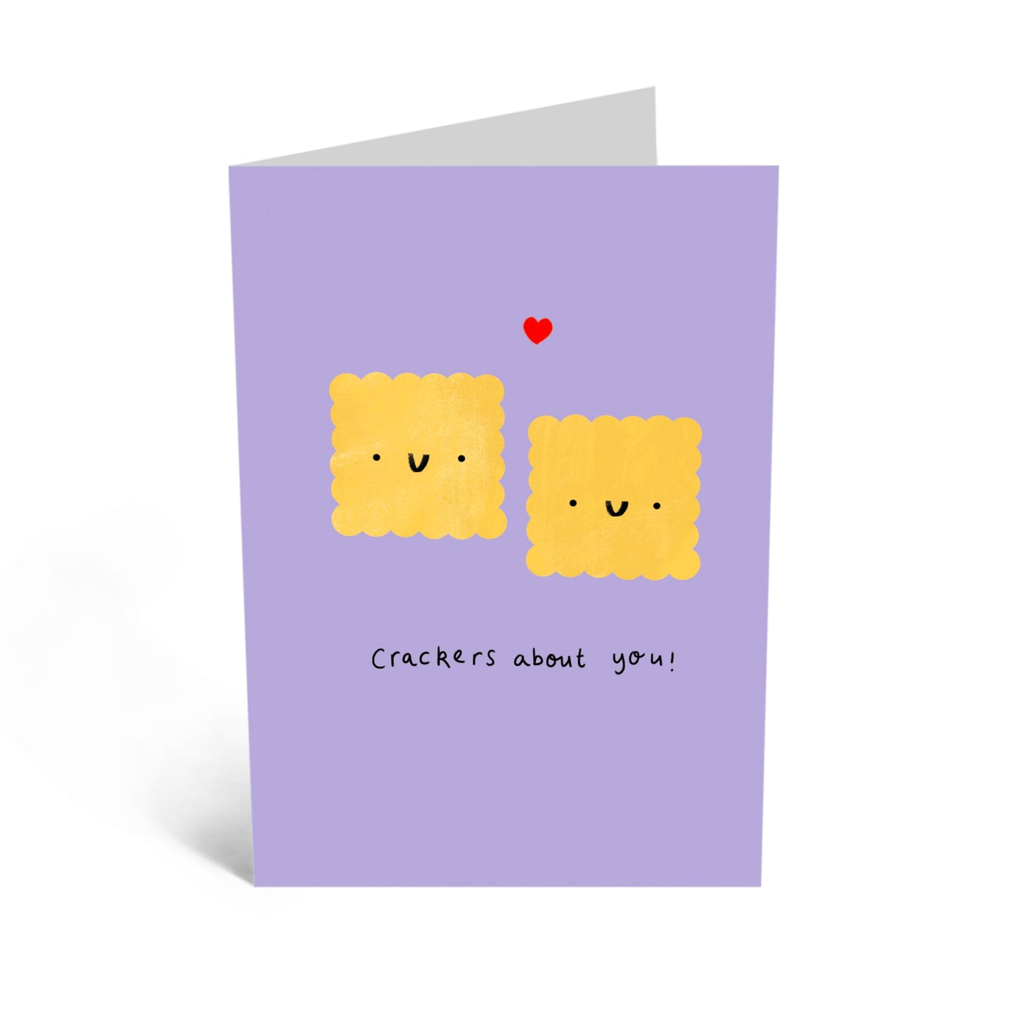 Central 23 Greeting Card - 'CRACKERS ABOUT YOU' - Perfect for Adding a Fun and Witty Touch to Any Occasion - Romantic Gift for Him Her Wife Husband Partners Girlfriend Boyfriend - Comes with Stickers