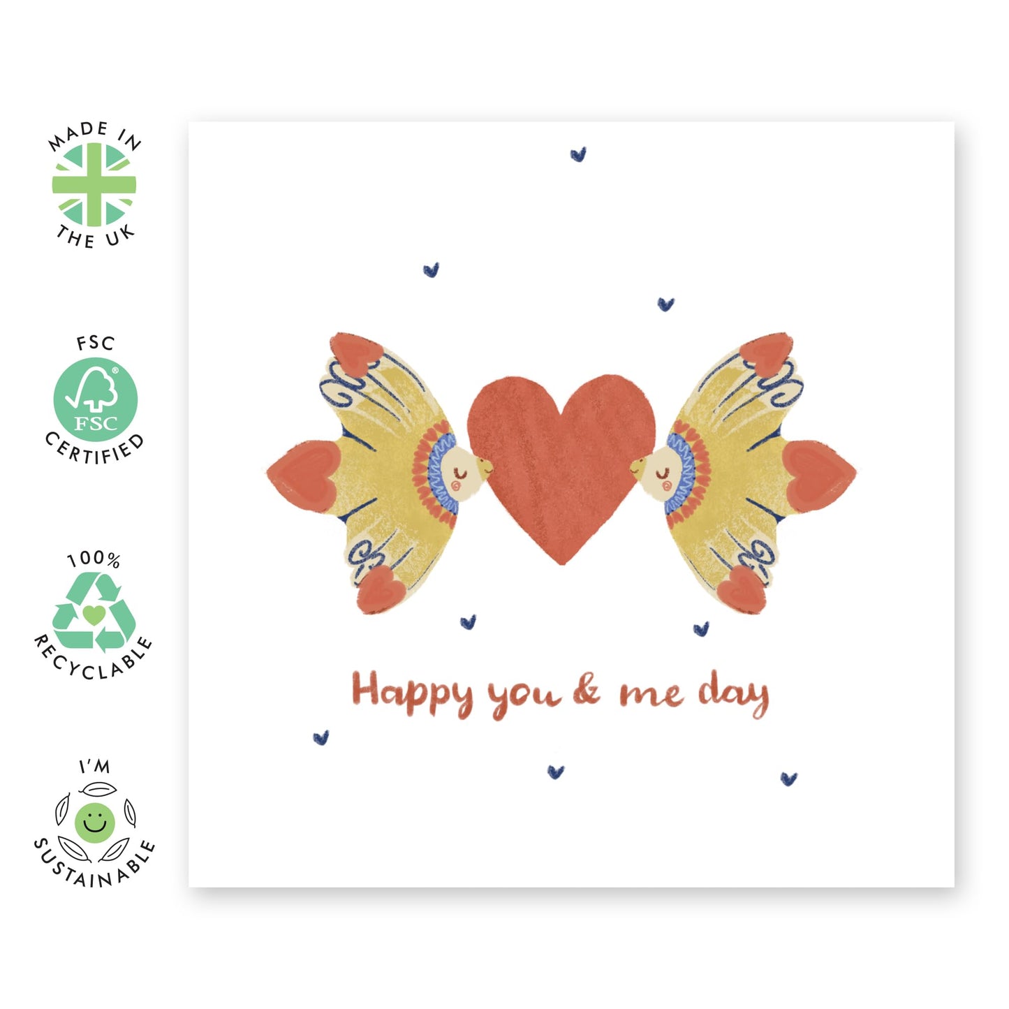 Central 23 Anniversary Card - 'HAPPY YOU AND ME DAY BIRDS' - Perfect For Your Other Half Husband Wife Boyfriend Girlfriend - Comes With Stickers