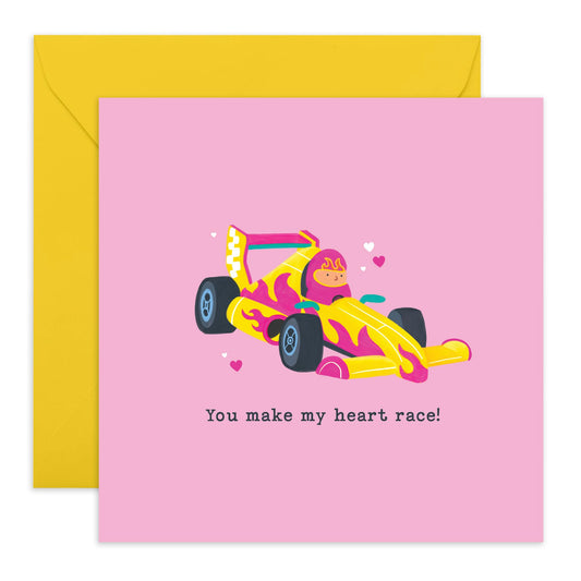 Girls Birthday Cards - You Make My Heart Race - Baby Milestone Cards - Birthday Card Boys Girls - Gift For Son Daughter Niece Nephew - Gift From Mum Dad - Comes With Fun Stickers By Central 23