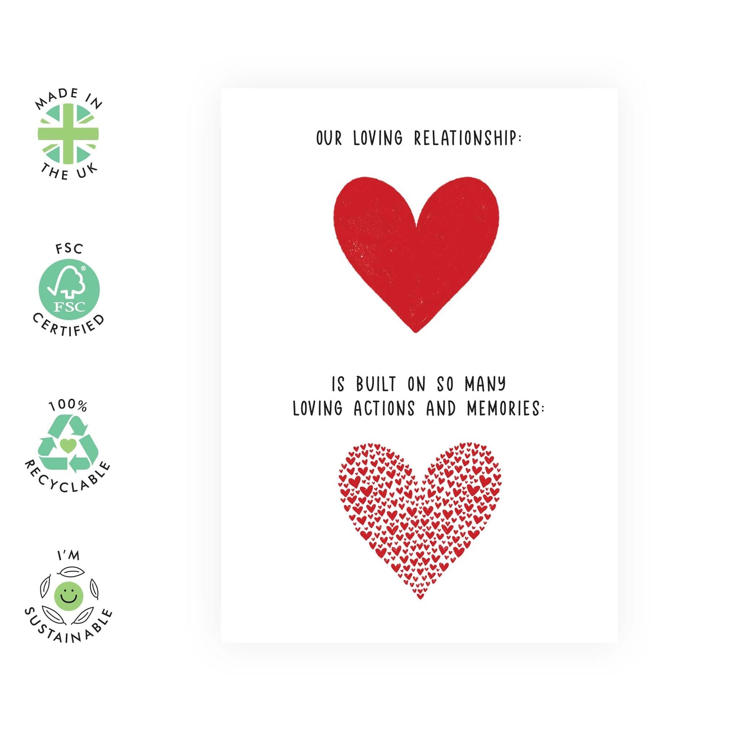 Wedding Anniversary Card For Husband Wife - Our Loving Relationship - Romantic Anniversary Card For Boyfriend Girlfriend - Valentines Day - Love Gifts For Her Him - Comes With Stickers - By Central 23