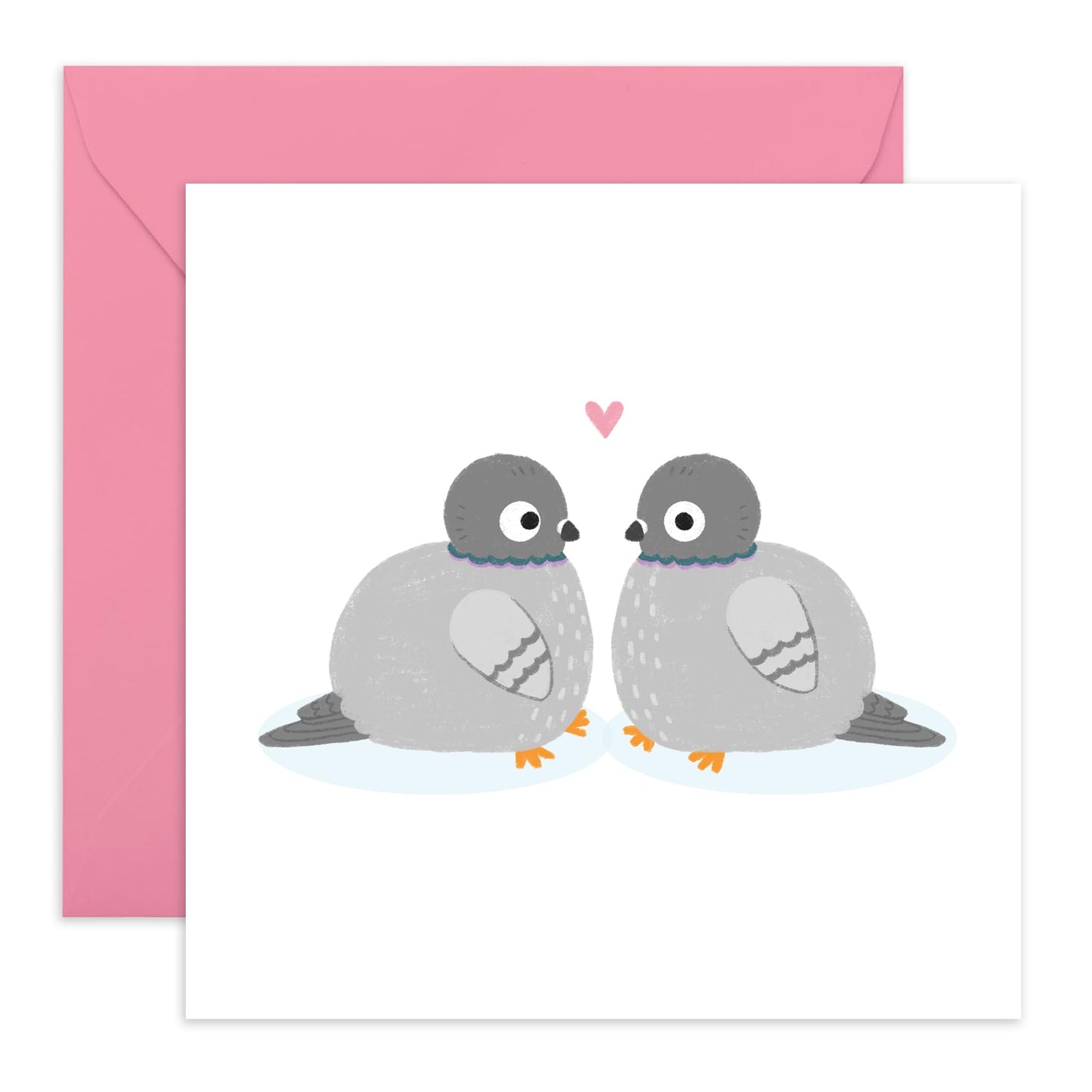 Adorable Anniversary Card - 'Pigeons In Love'- Personalised Gifts For Wife Husband Mum Dad Parents Girlfriend Boyfriend Him Her Them Parents- Heart - Valentines Day Idea - Comes With Fun Stickers