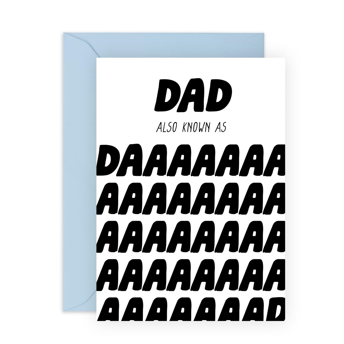 Dad Birthday Card - Dad, Also Known As Daaaaa - Funny Greeting Cards For Men Pop Papa Daddy - Father's Day Card From Son Daughter - Gifts For Him - Comes With Fun Stickers By Central 23