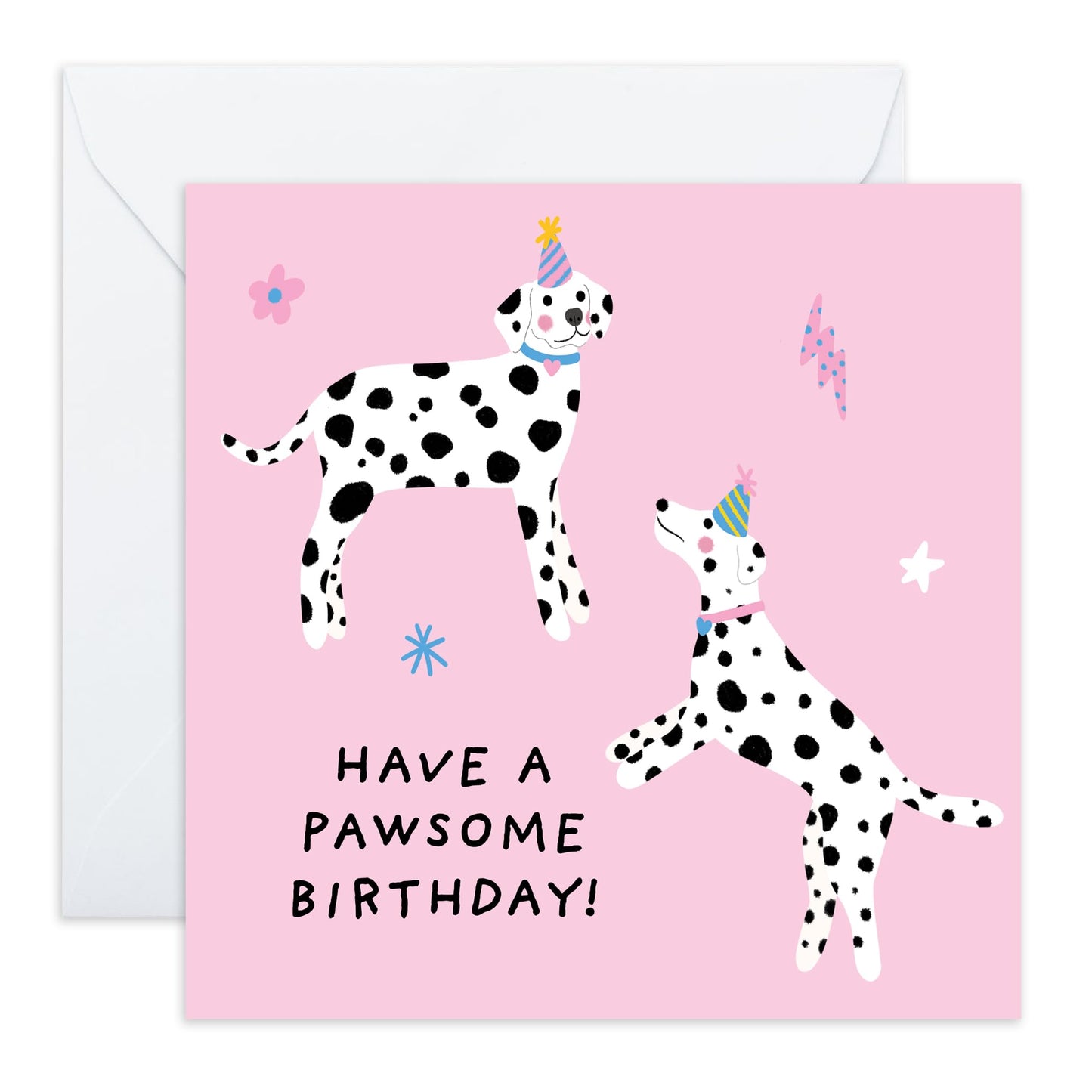 Awesome Birthday Card for Her - 'Dalmatians' - Gifts for Besties, Friends, BFF, Auntie, Girlfriend, Wife, Coworker, Colleagues, Sister, Ladies - Fur Mum - Comes with Fun Stickers