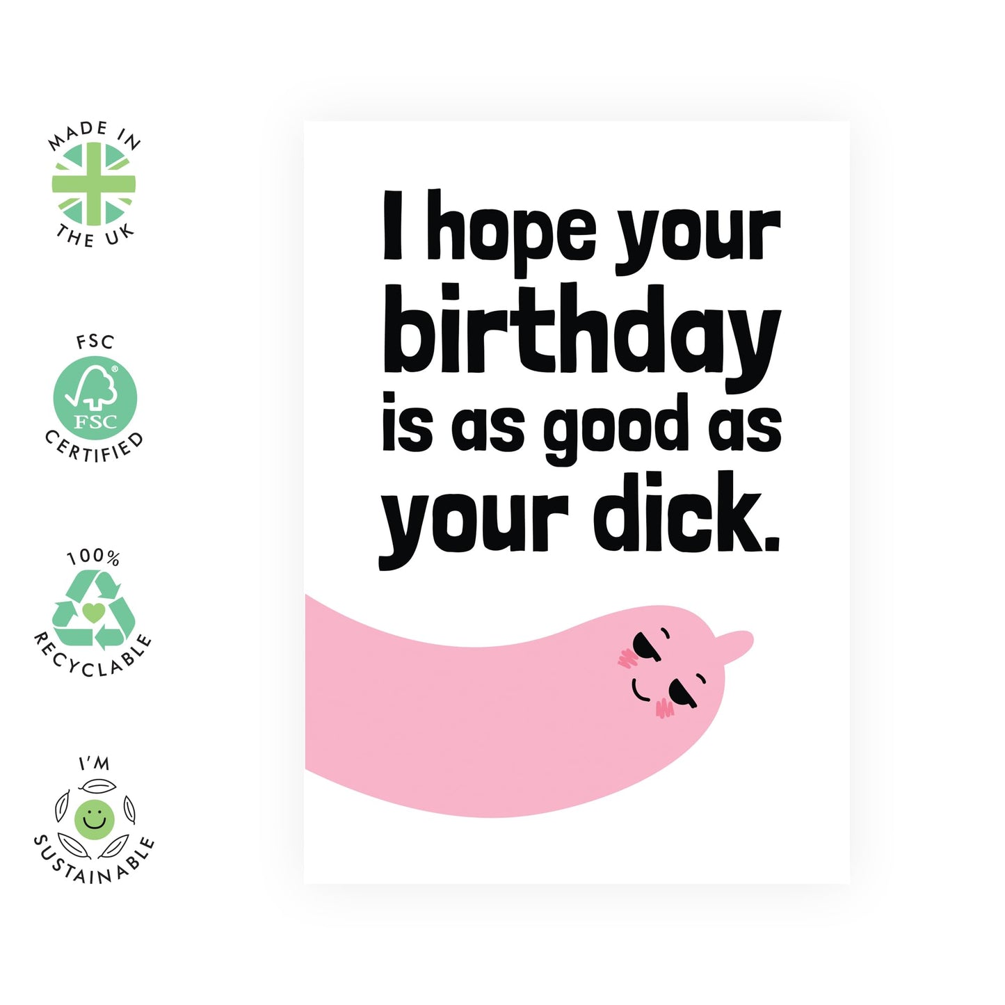 Husband Birthday Card From Wife - As Good As Your D*ck - Naughty Greeting Cards For Men - Boyfriend Birthday Card - Gifts For Partner Fiance - Comes With Stickers - By Central 23